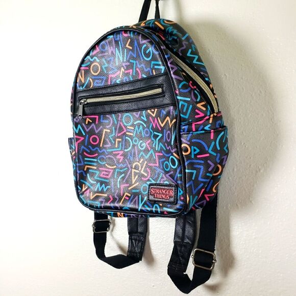 Handbags - Stranger Things Loungefly Vintage 90's Neon Light Mini Zip Up Back Pack